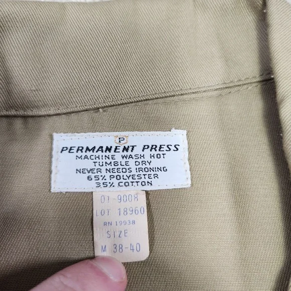 Vintage 70s Trucker Jacket Men Medium Western Permanent Press Snap Front Dagger